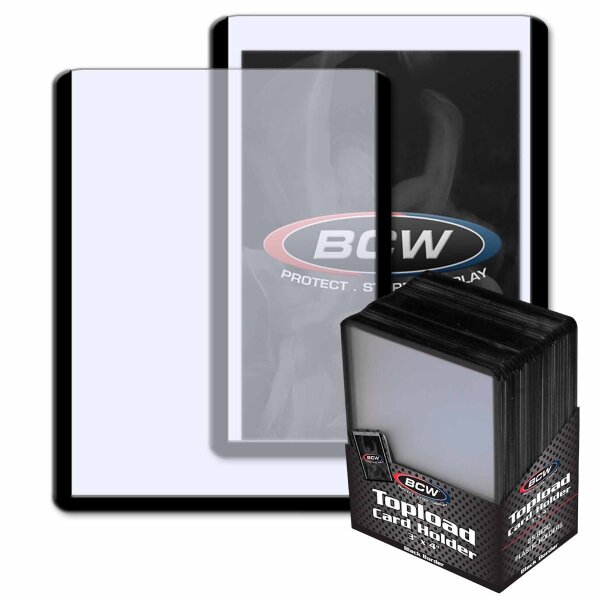 BCW Toploader 3 x 4" (Black Border) (25 ct.)