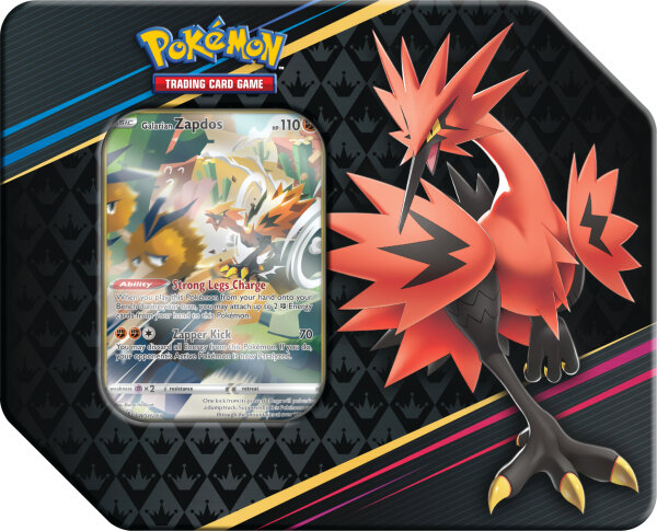 Pokemon - SWSH12.5 - Crown Zenith 7" Special Art Tin - ENGLISCH Zapdos Variante