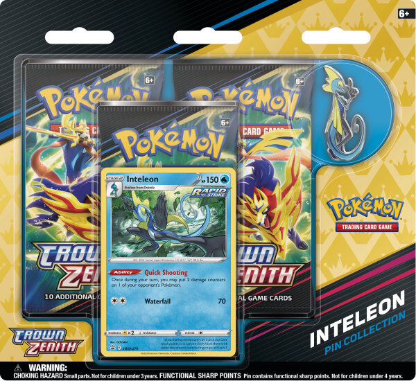 Pokemon - SWSH12.5 - Crown Zenith Pin Collection - ENGLISCH Inteleon Variante