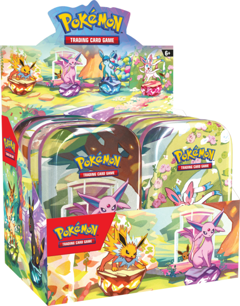 Pokemon - SV08.5 Scarlet & Violet - Prismatic Evolutions - Mini tin Display (8 Mini Tins) ENGLISCH